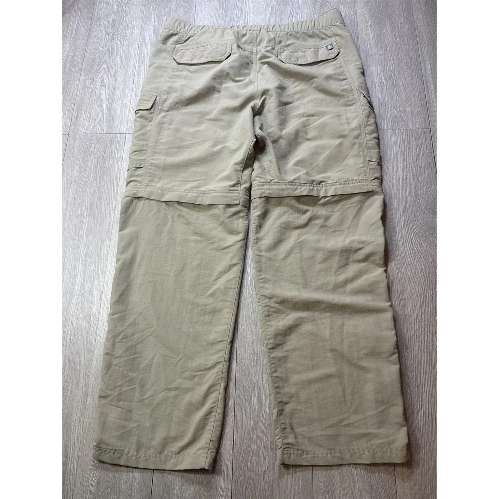 The North Face Convertible Pants‎ Outdoors Hiking Men's XL Beige Nylon Belted